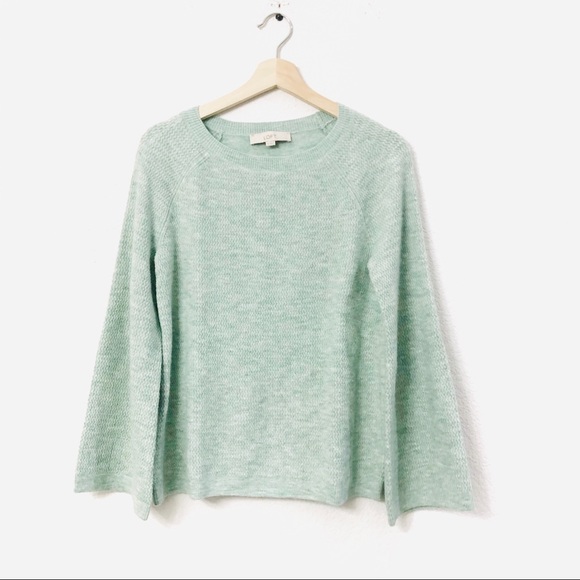 LOFT Textured Bell Sleeve Sweater - Picture 2 of 6